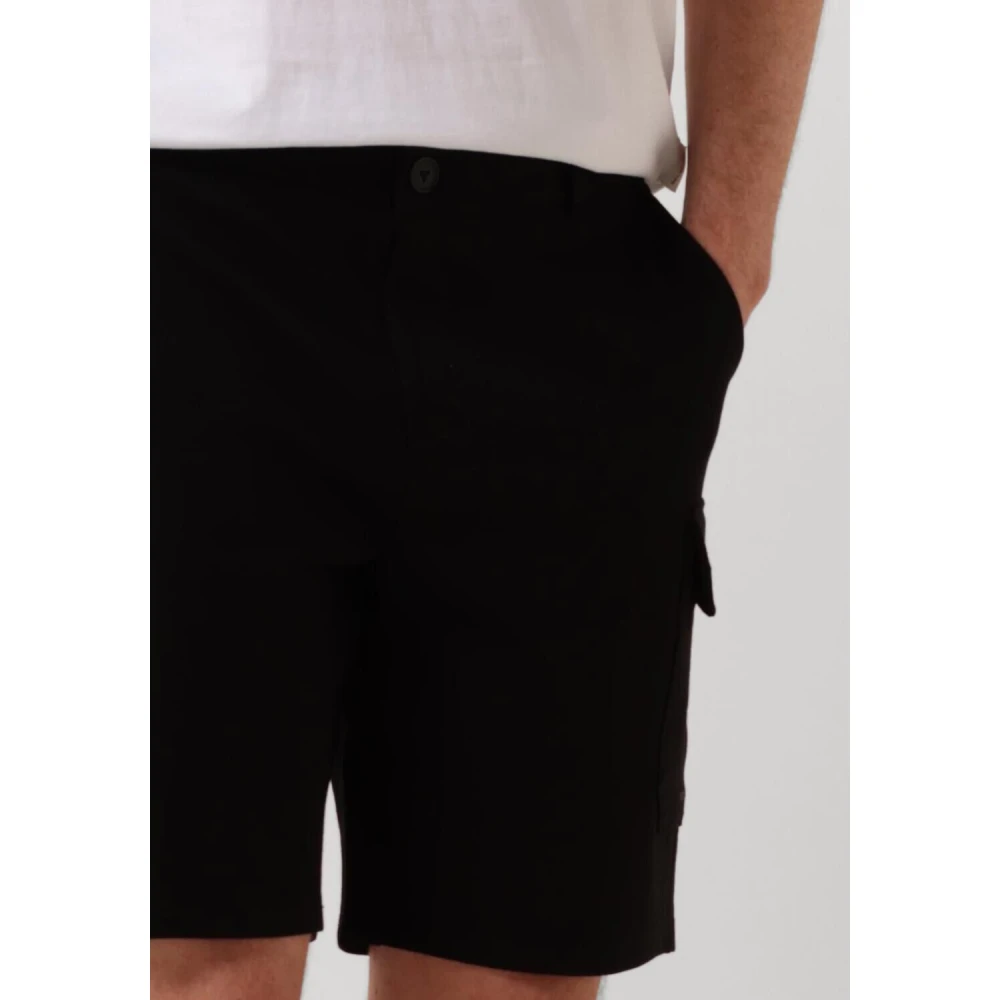 Pure Path Zwarte Cargo Shorts voor de Zomer Black Heren