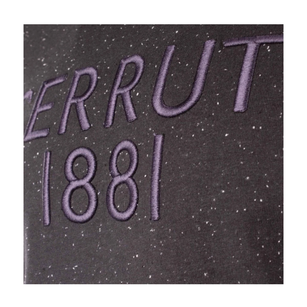 Cerruti 1881 Geborduurd Logo T-shirt Coloratura Black Heren