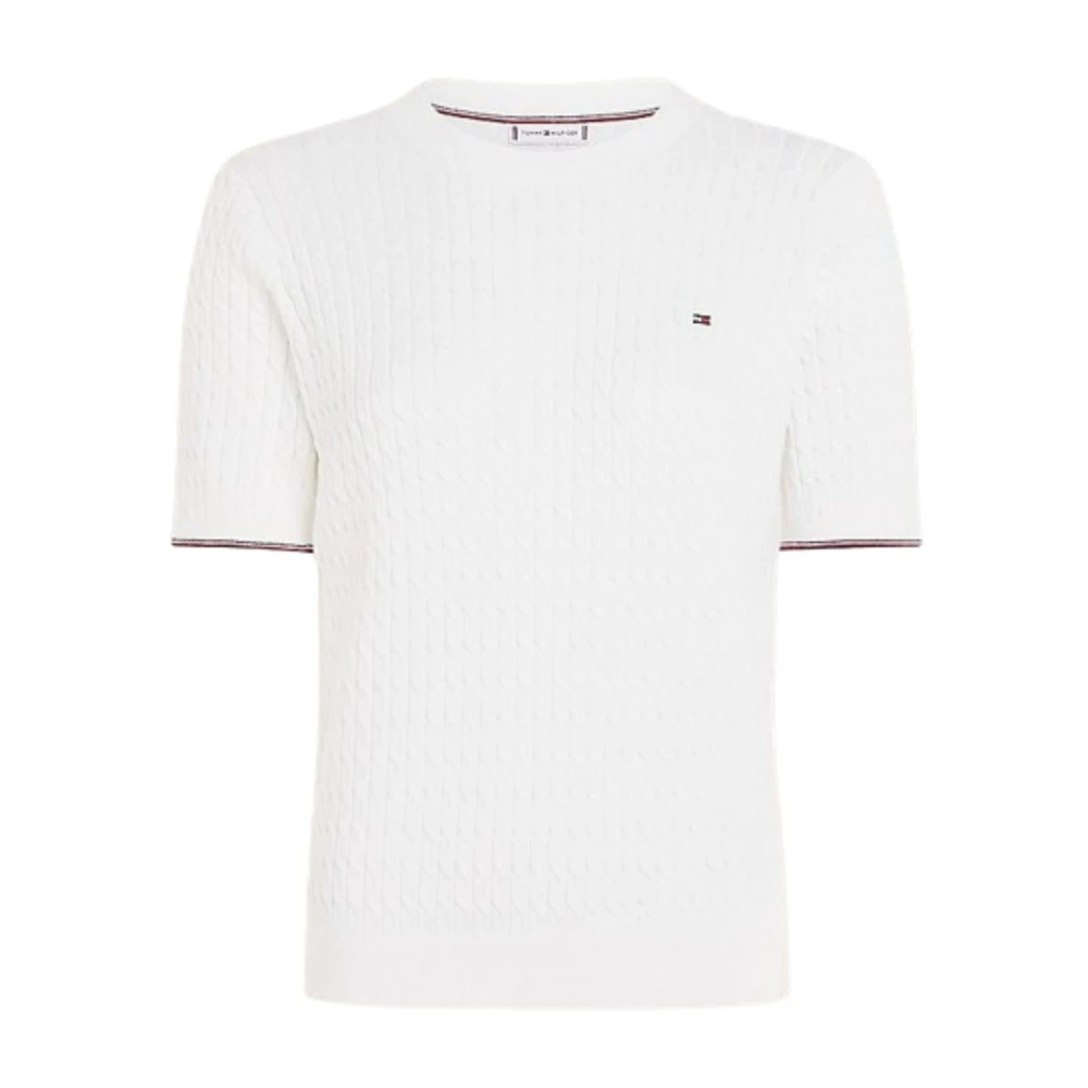 Tommy Hilfiger - Zopfmuster-Pullover - Knitwear - Damen - Weiß - S - Bild 2