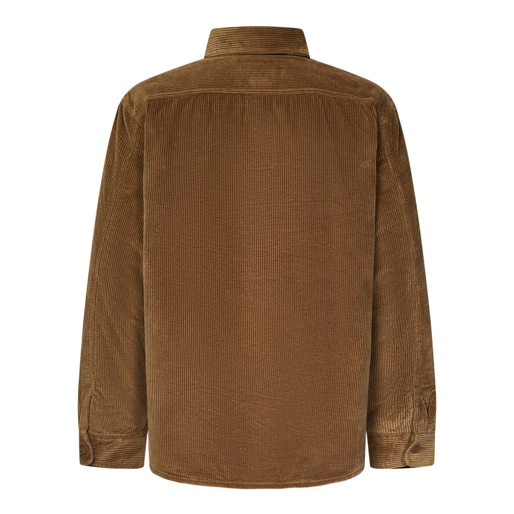 Lacoste Bruine Overshirt Aw24 Stijlvolle Herenkleding Brown Heren