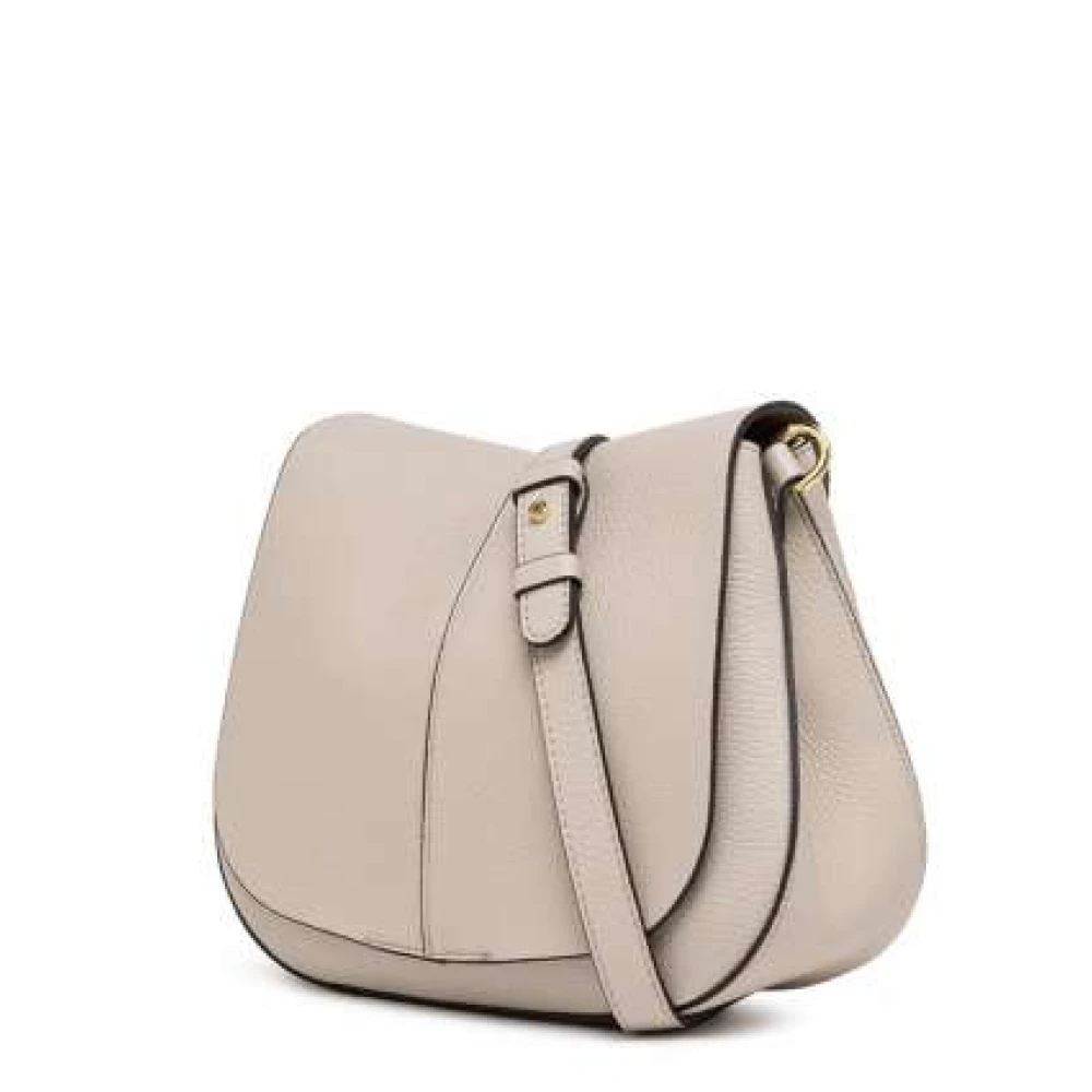 Gianni Chiarini Gestructureerde leren tas met dubbele banden Beige Dames