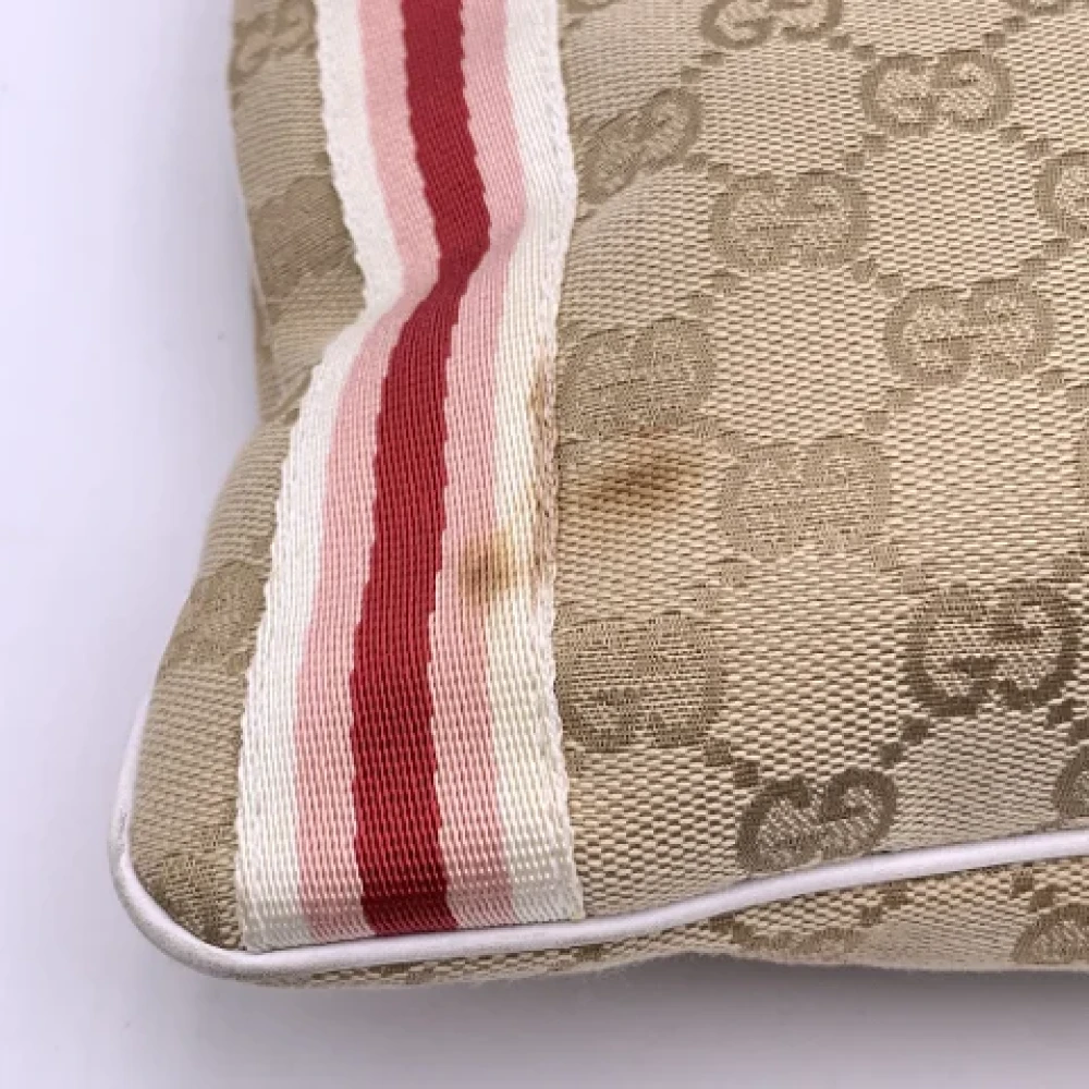 Gucci Vintage Pre-owned Canvas gucci-bags Beige Dames