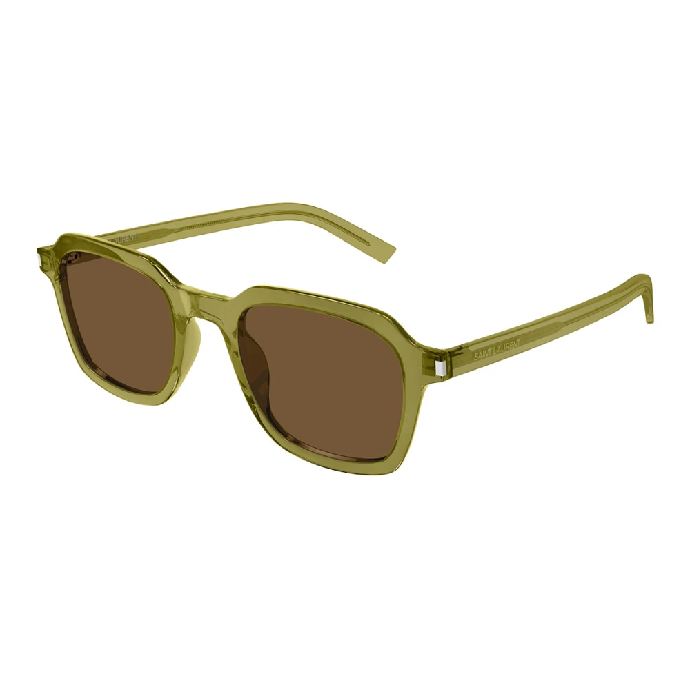 Saint Laurent Men's Green Sunglasses, 49 Mm, Slim Transparent Sunglasses