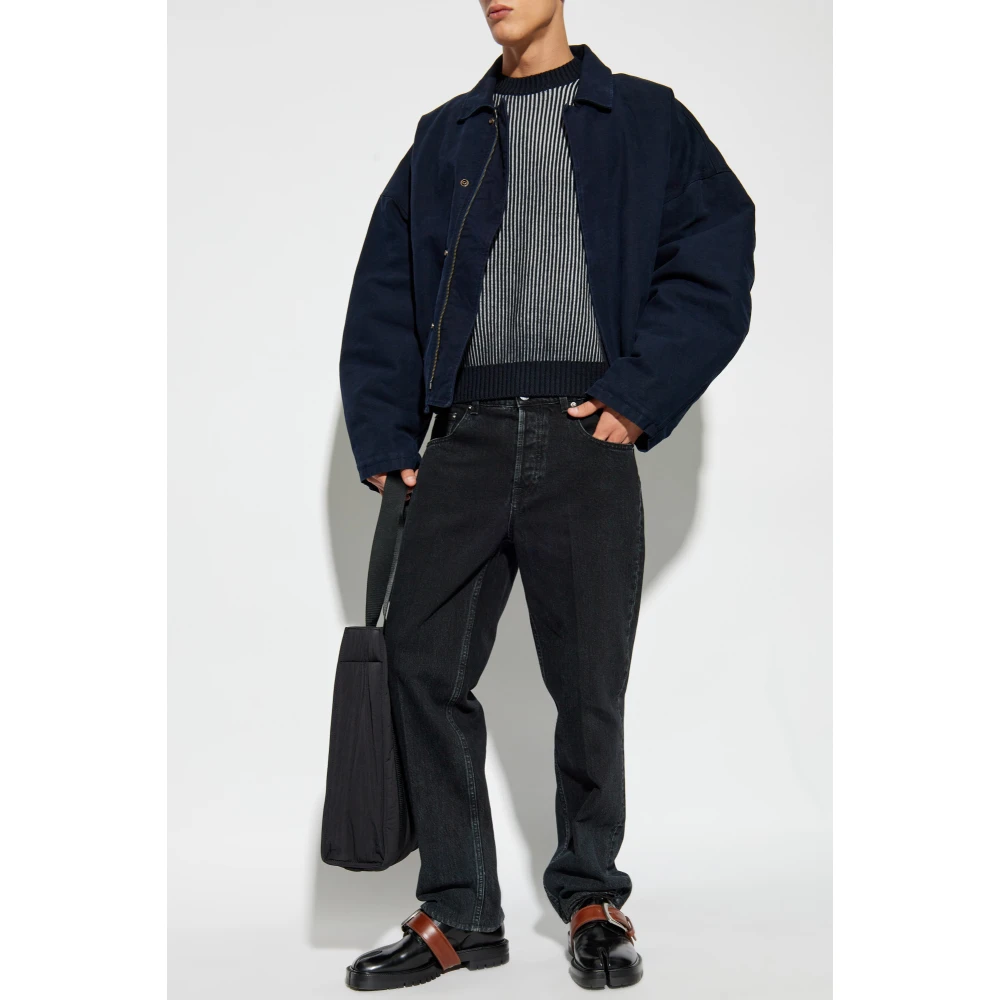 Emporio Armani Gestreepte trui Black Heren