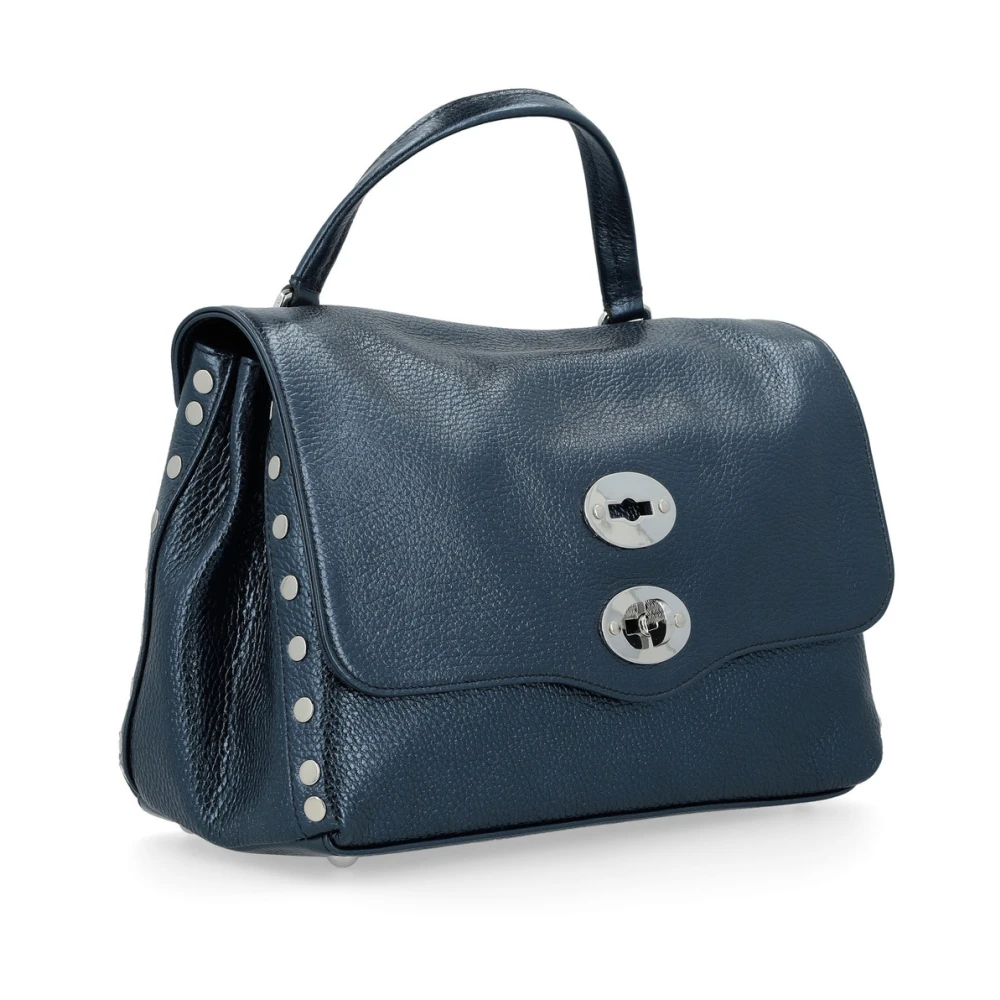 Zanellato Blauwe Metalen Dagelijkse Postina Tas Blue Dames