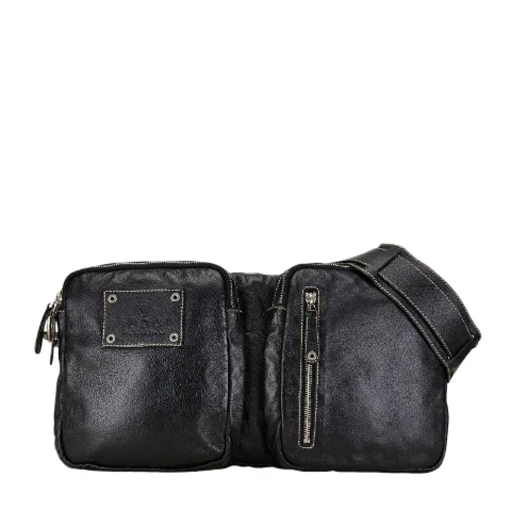 Gucci Vintage Pre-owned Leather crossbody-bags Black Dames
