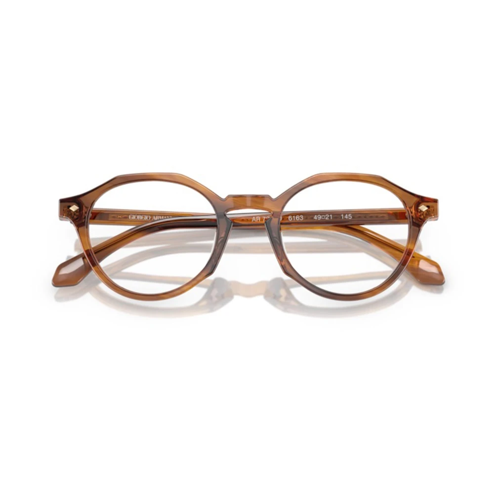 Giorgio Armani Retro Phantos Brilmonturen in Havana Acetaat Brown Heren