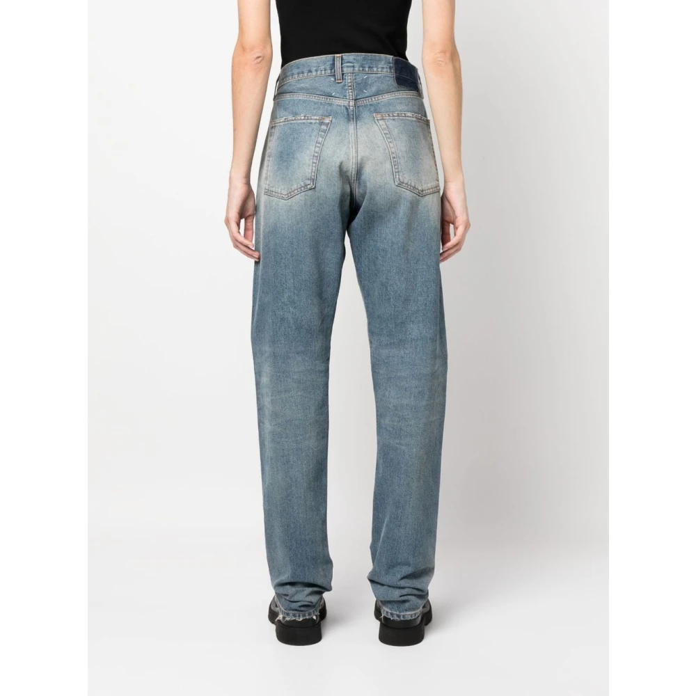 Maison Margiela Versleten straight-leg jeans Blue Dames