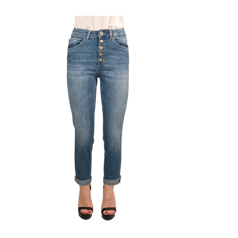 Dondup Loszittende katoenen jeans enkel lengte Blue Dames