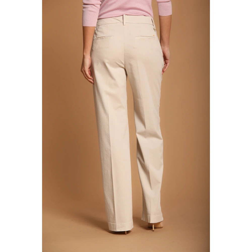 Mason's Straight Women's Chino Pants in Gabardine Beige Dames