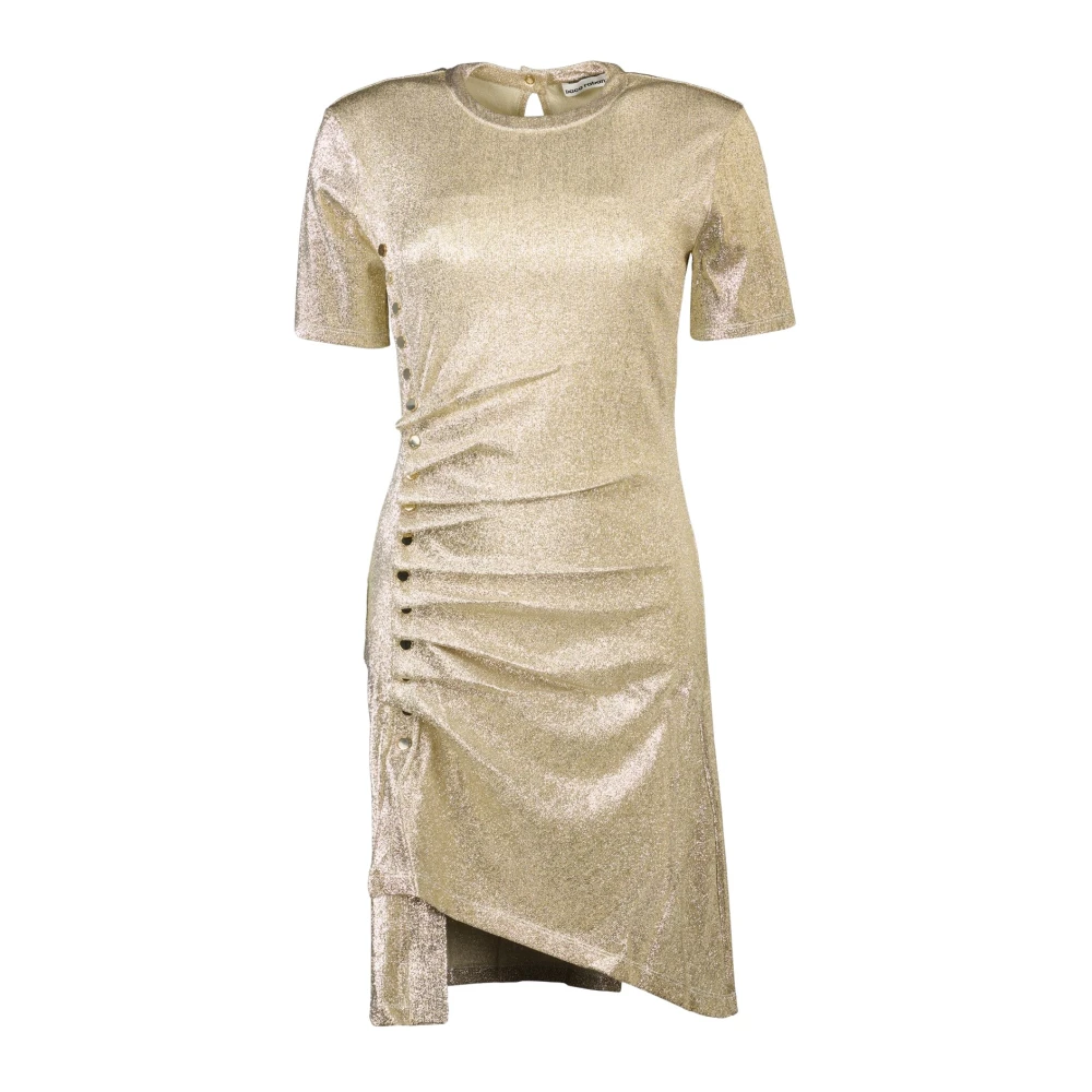 Rabanne Women's Yellow Draped Lurex Dress