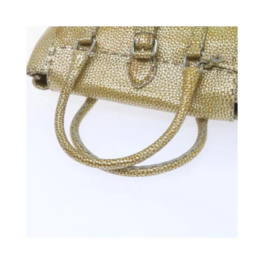 Fendi Vintage Pre-owned Leather handbags Yellow Dames