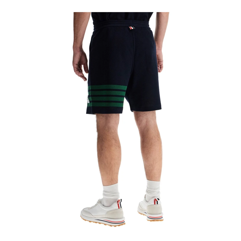 Thom Browne 4-Bar Katoenen Bermuda Shorts Blue Heren