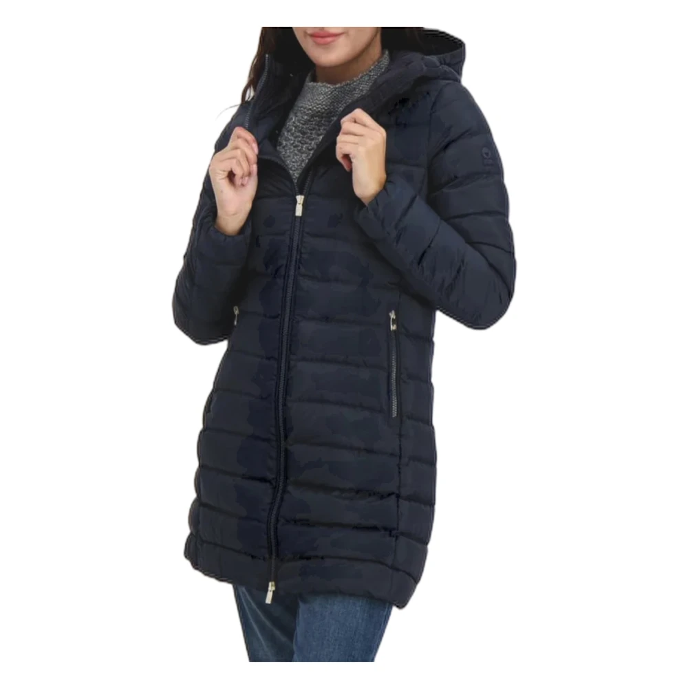 Ciesse Piumini Lange Gewatteerde Jas Blue Dames