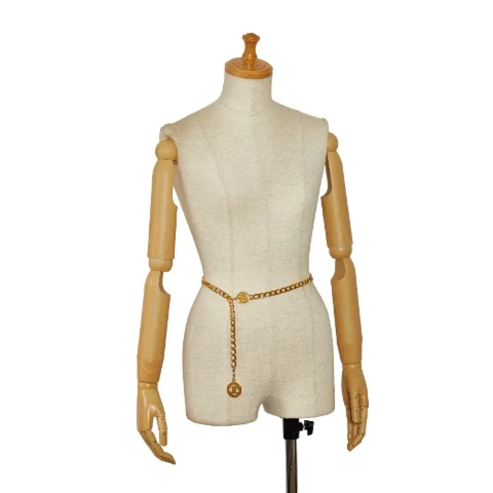 Chanel Vintage Pre-owned Metal belts Yellow Dames