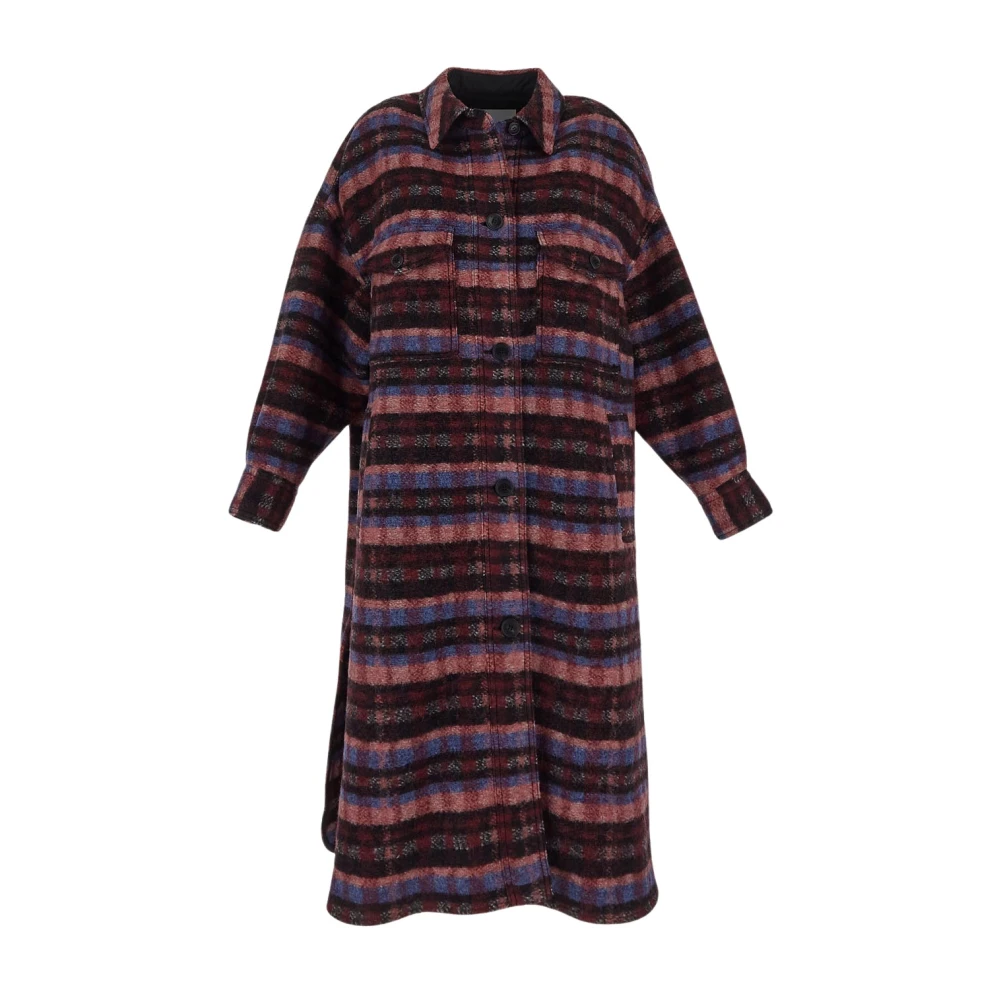 Isabel Marant Étoile Wollen Jas Fontizi Coat Multicolor Dames