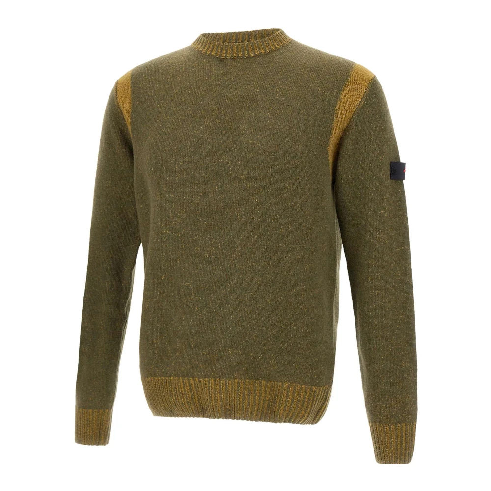 Peuterey Groene Wollen Crew Neck Sweater Green Heren