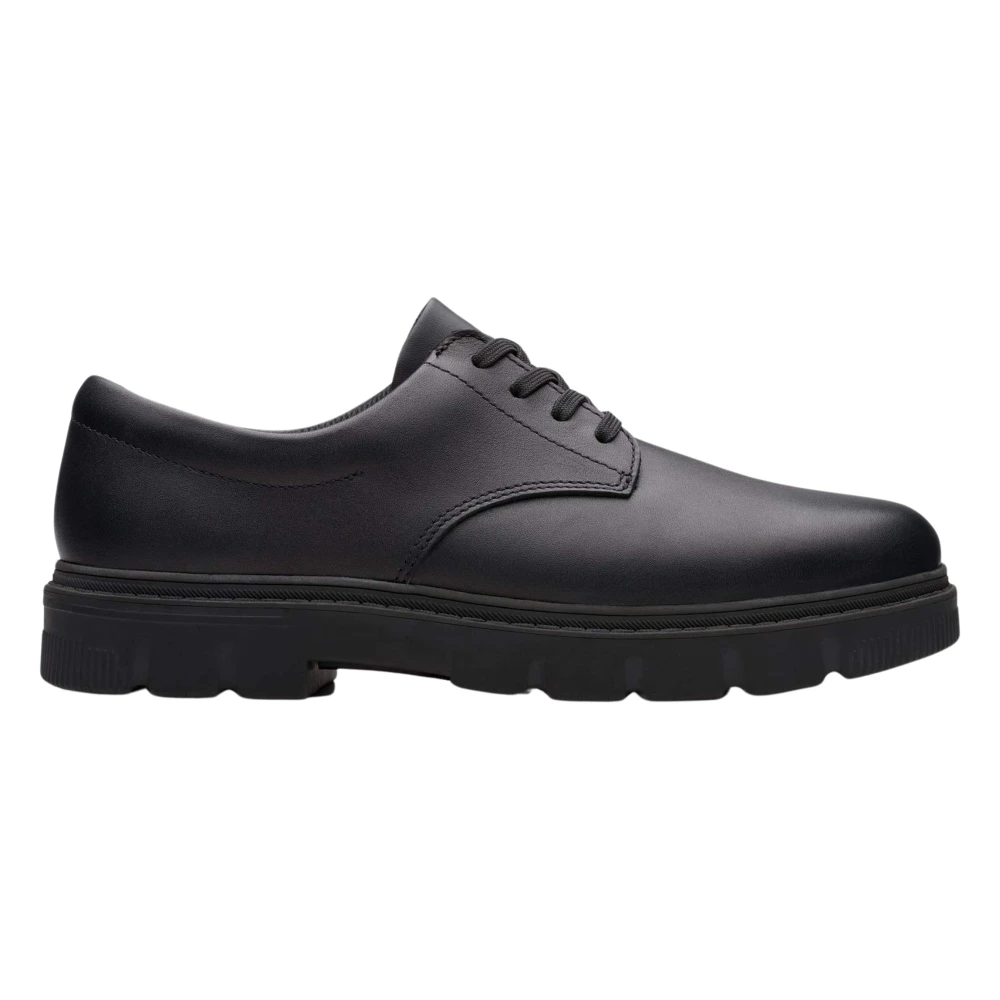 Clarks Boys Black Kids Shoes, 38 Eu, Lorcam Loop Shoe