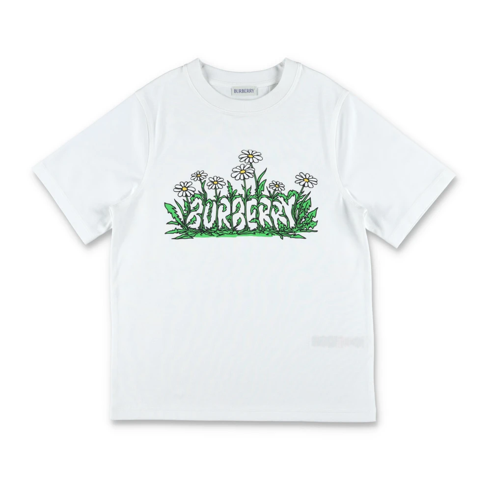 Burberry Vit Daisy Logo T-shirt White, Flicka