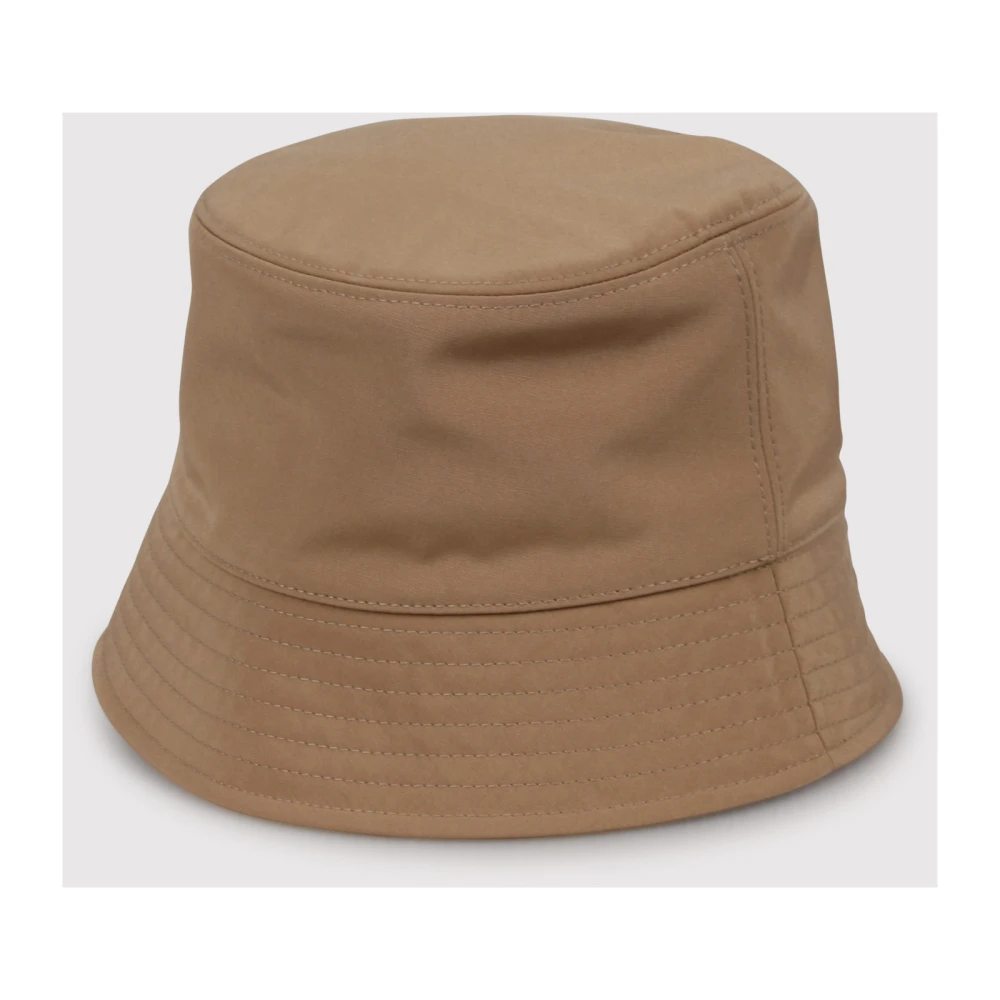 Moncler Bucket Hat met Applicatie Beige Dames