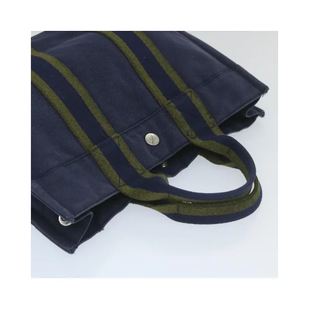 Hermès Vintage Pre-owned Cotton handbags Blue Dames