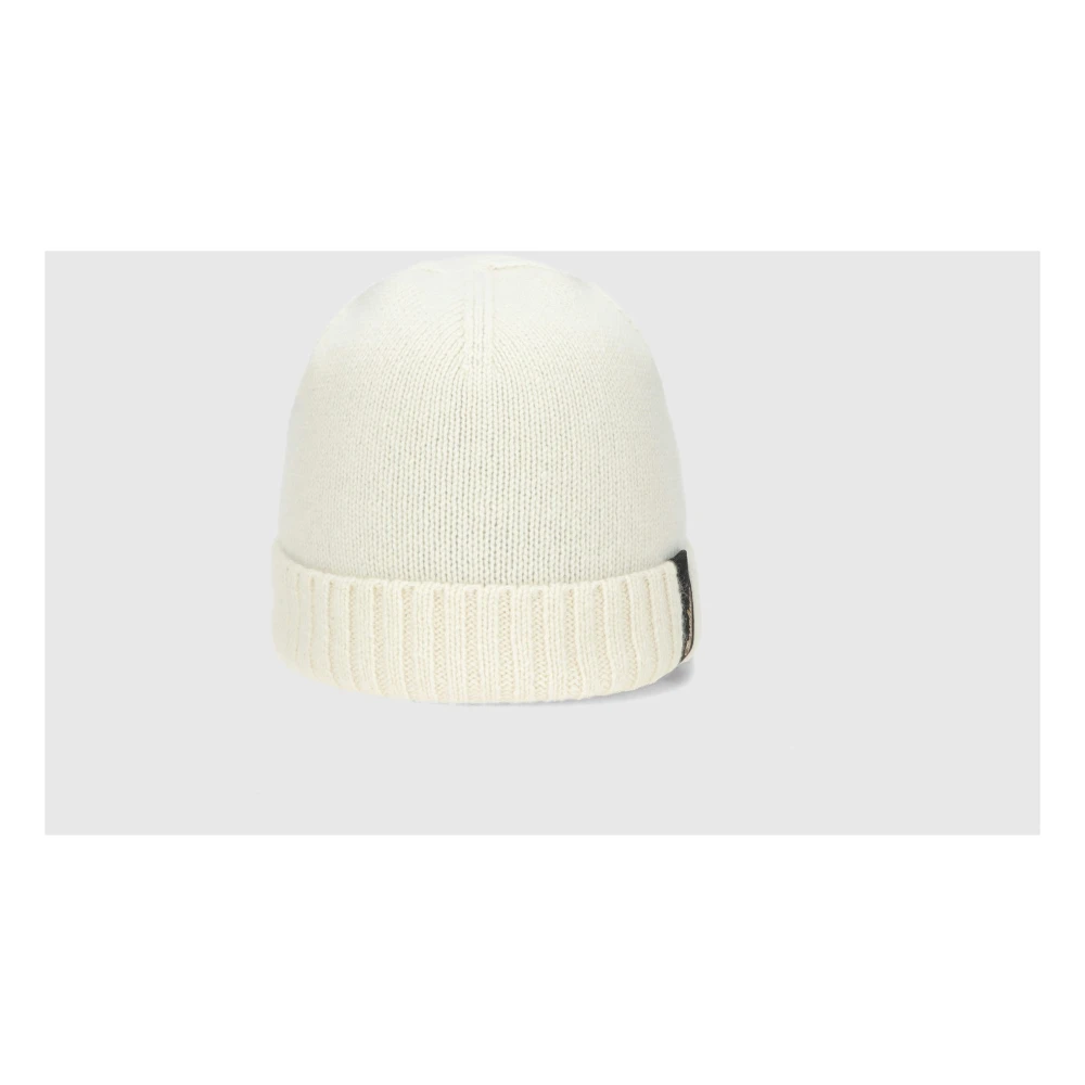 Borsalino Stadsbeanie Eco Cashmere Ribboord White Unisex