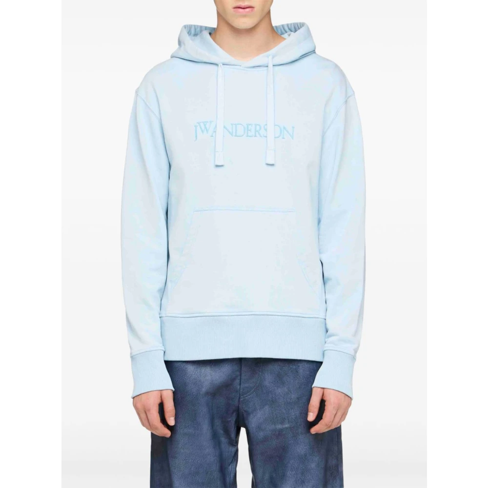 JW Anderson Heldere Blauwe Hoodie Heren Sweatshirt Blue Heren