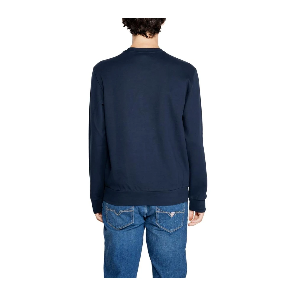 Emporio Armani Blauw Katoenen Casual Shirt Heren Blue Heren