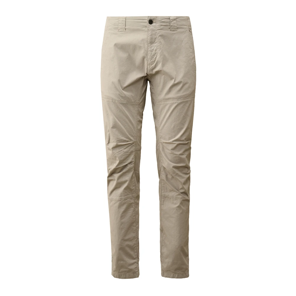 C.P. Company Broek met rits in Twill Stretch met ribboorden Gray Heren