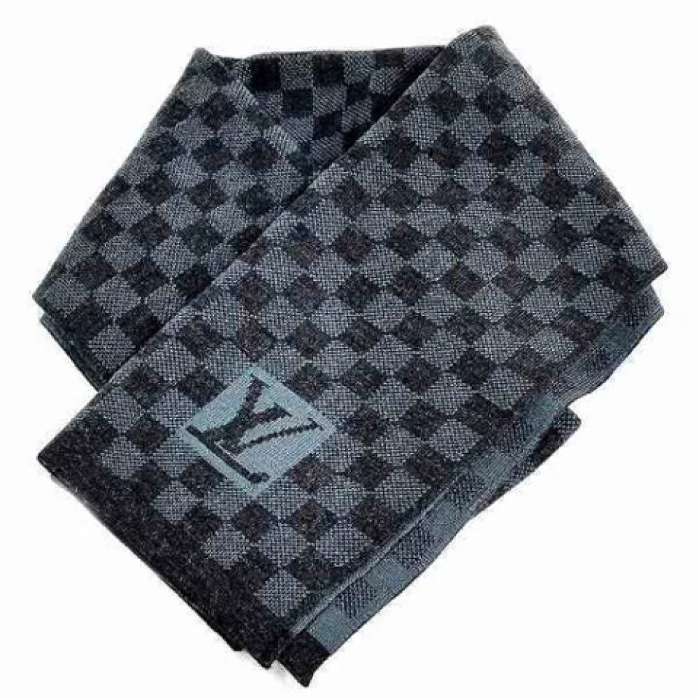 Louis Vuitton Vintage Pre-owned Silk scarves Gray Dames