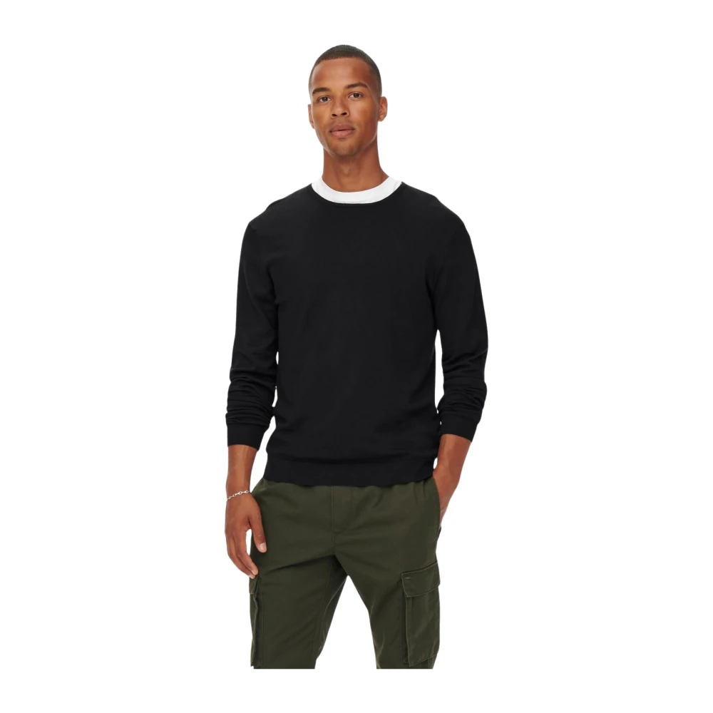 Only & Sons Herren Schwarz – Er Pullover Mit Rundhalsausschnitt - Bild 7