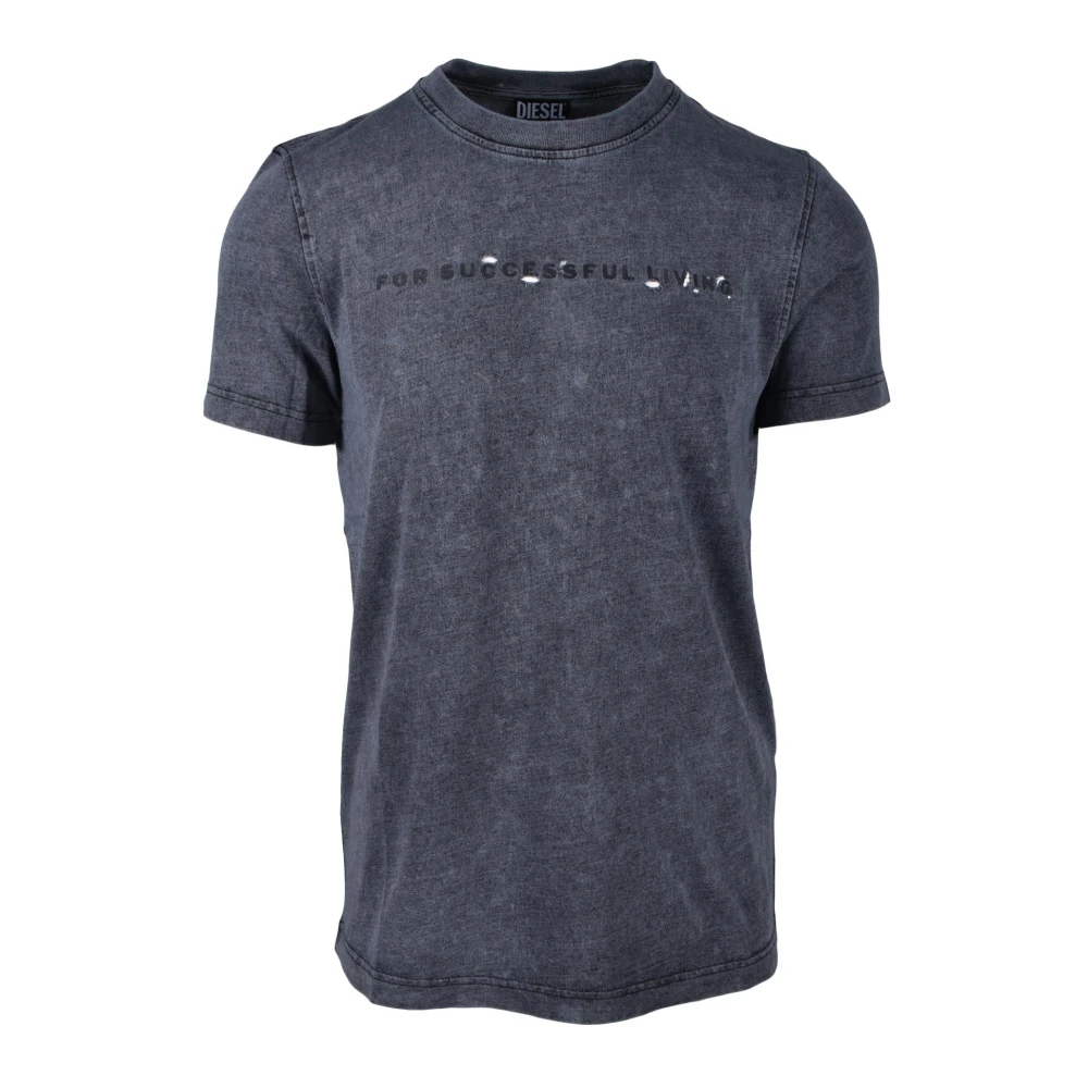 Diesel Katoenen T-shirt Blue Heren