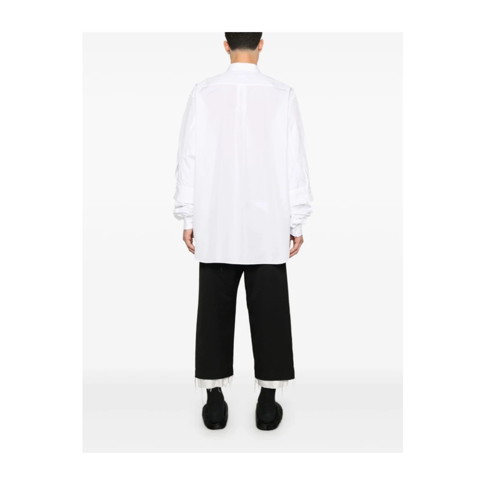 Comme des Garçons Wit Katoenen Overhemd met Klassieke Kraag White Heren