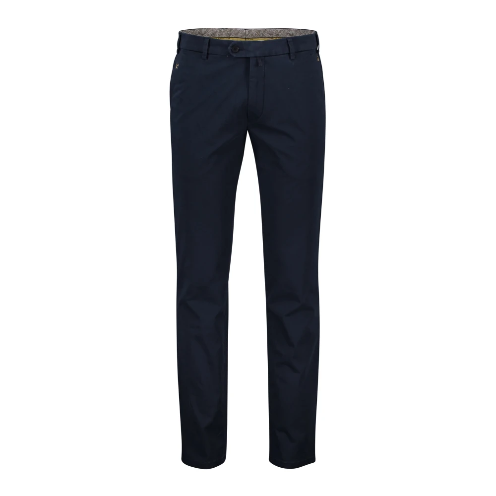 Meyer Donkerblauwe Katoenen Chino Broek Blue Heren