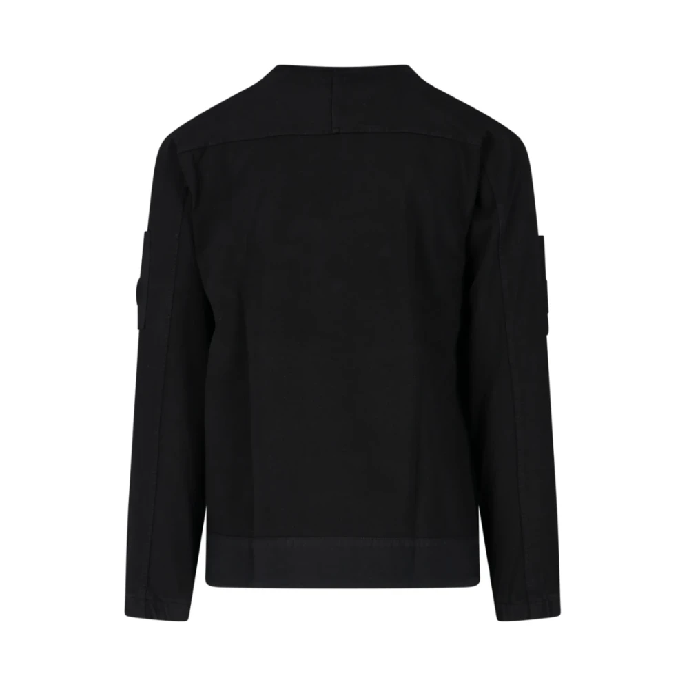C.P. Company Zwarte Heavy Jersey Gemengde Sweatshirt Black Heren