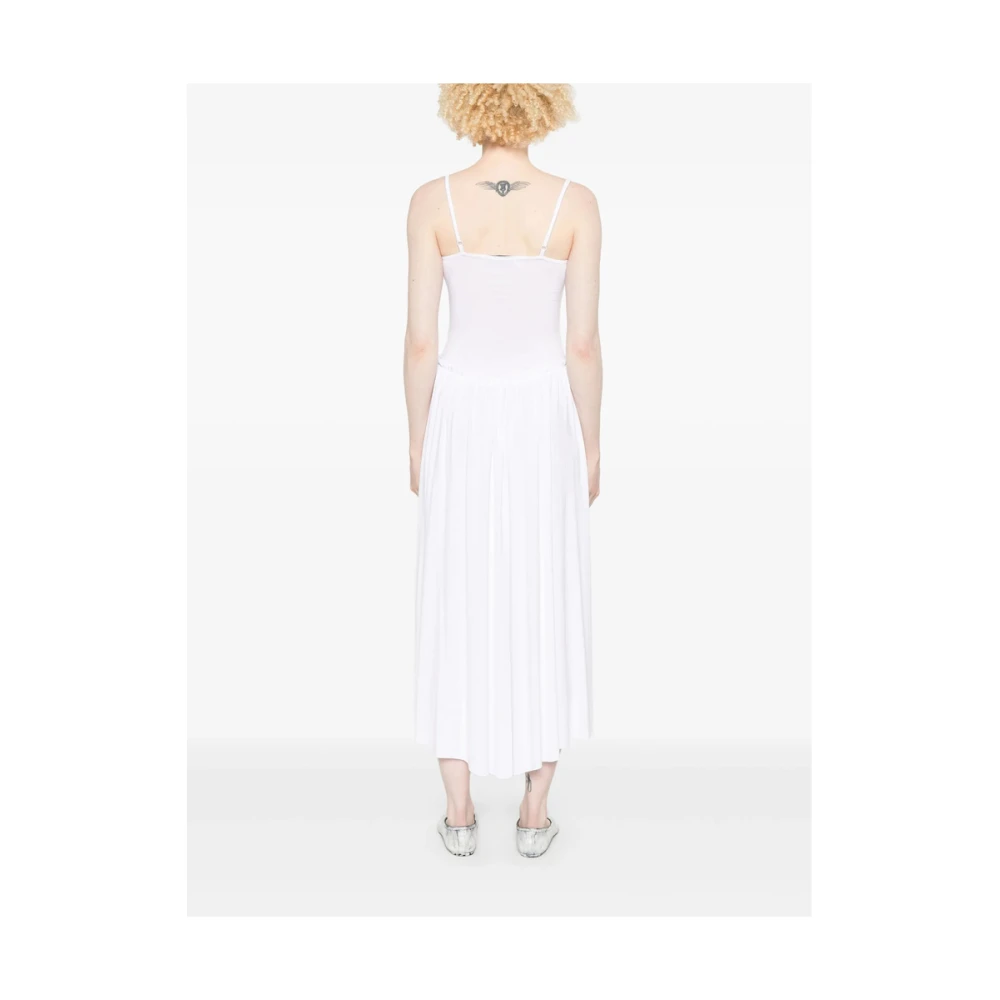 Gimaguas Witte V-hals Gerimpelde Jurk White Dames