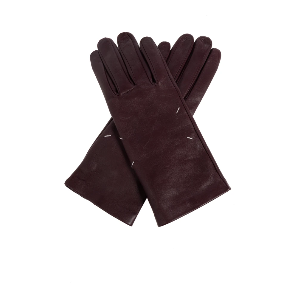 Maison Margiela Donna Rosso - Leather Gloves - Accessories - L