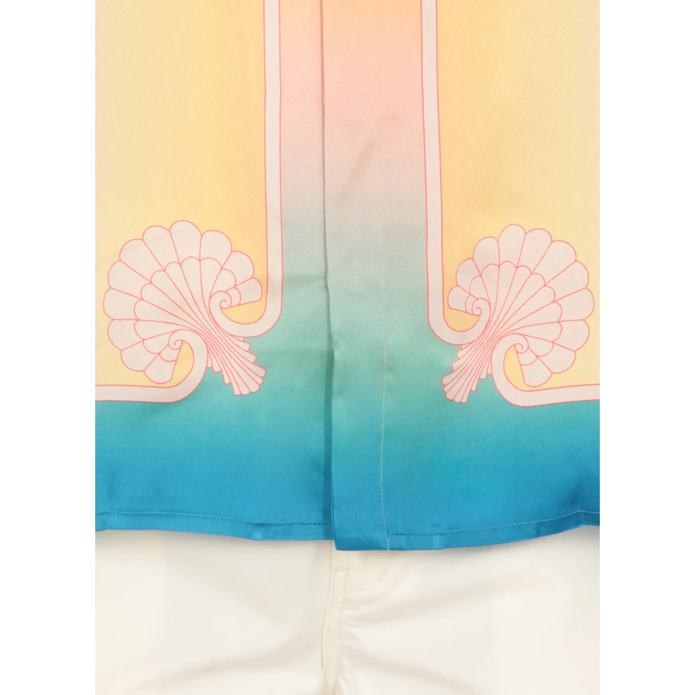 Casablanca Souvenir Zijden Twill Overhemd Multicolor Heren