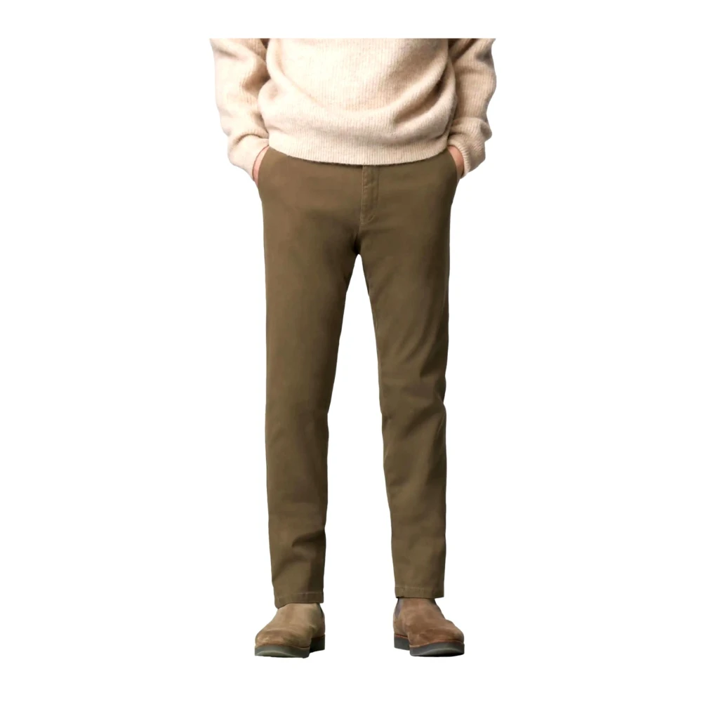 Meyer Moderne pasvorm Micro Fantasy Chino Beige Heren