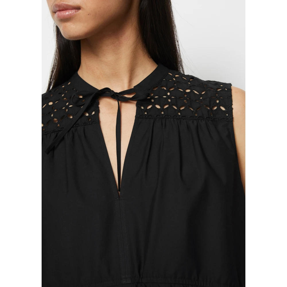 Marc O'Polo Maxi cascade jurk A-lijn Black Dames