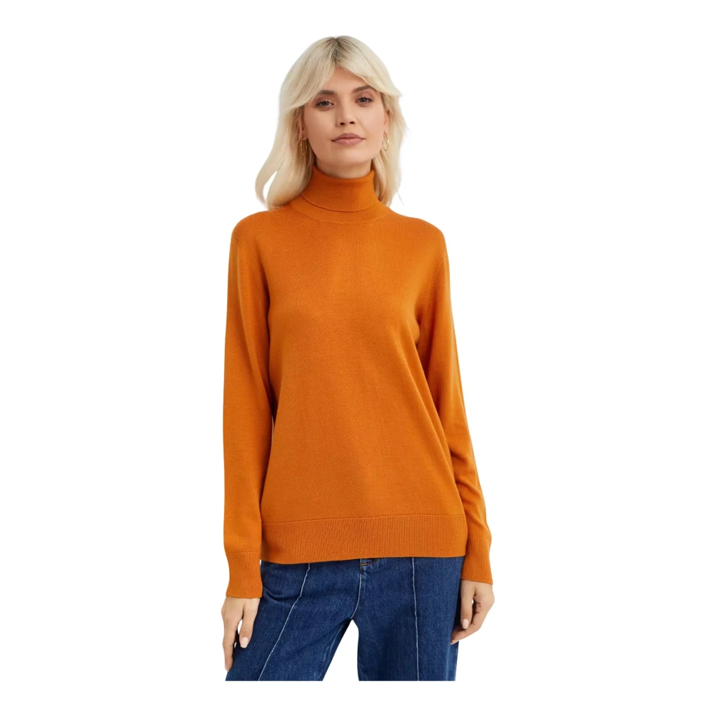 Fay Oranje Wol Golftrui Orange Dames