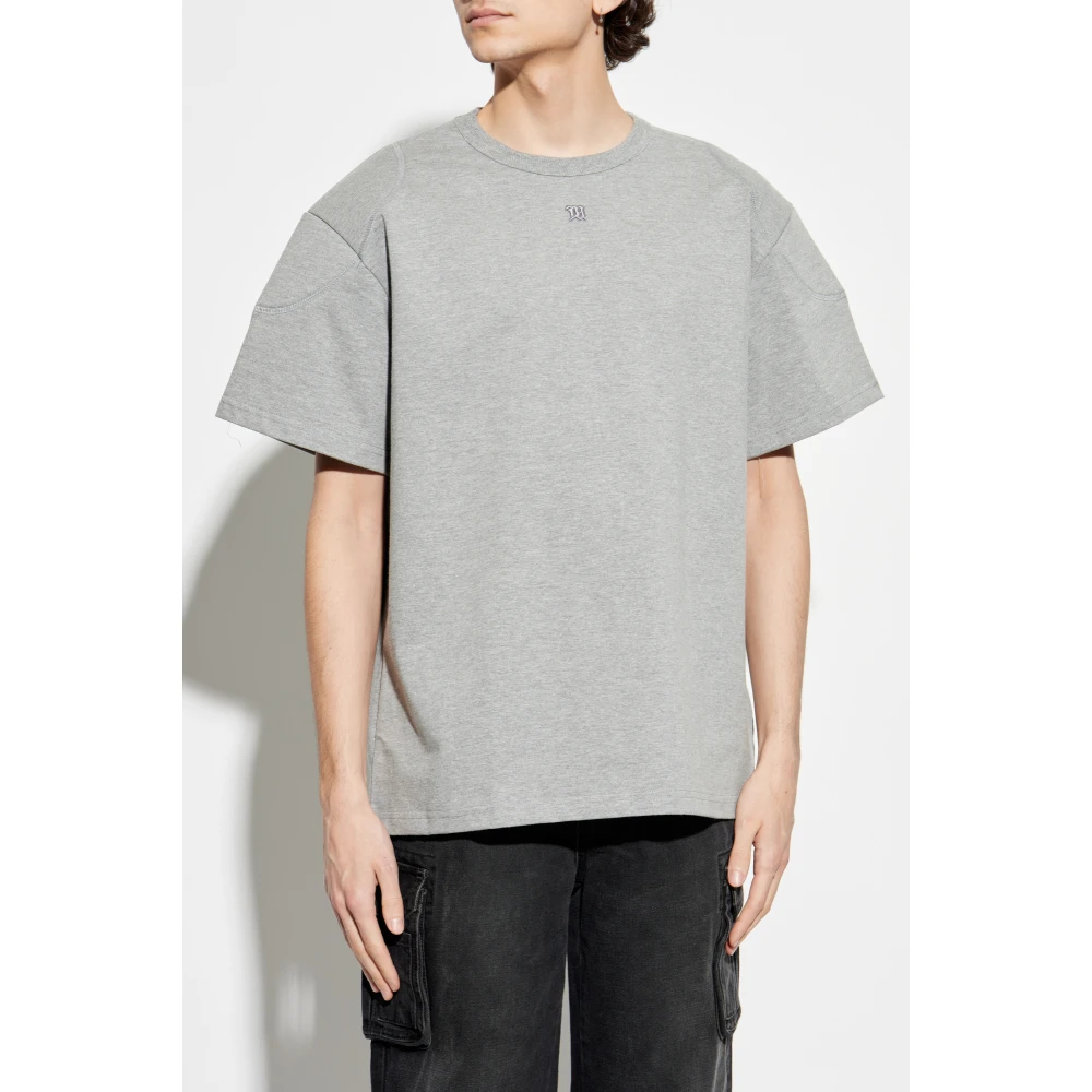 Misbhv T-shirt met geborduurd logo Gray Heren