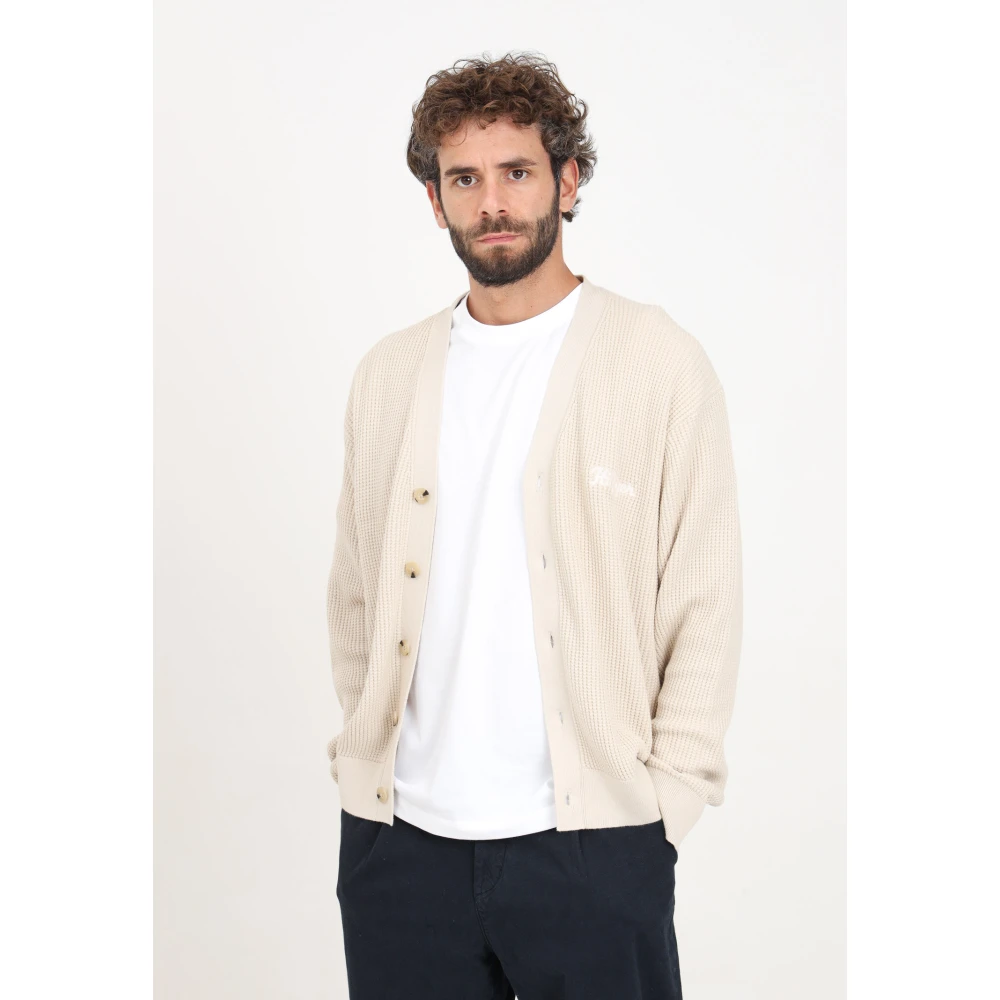 Tommy Hilfiger Beige Cardigan met Honingraatstructuur Beige Heren