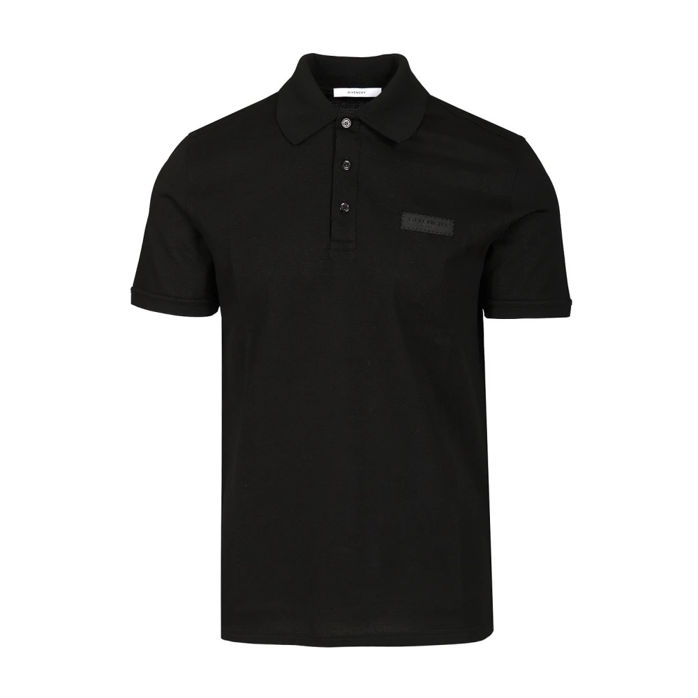 Givenchy Black Polo Shirts, Male, M, Polo In Cotton With Paris Grosgrain