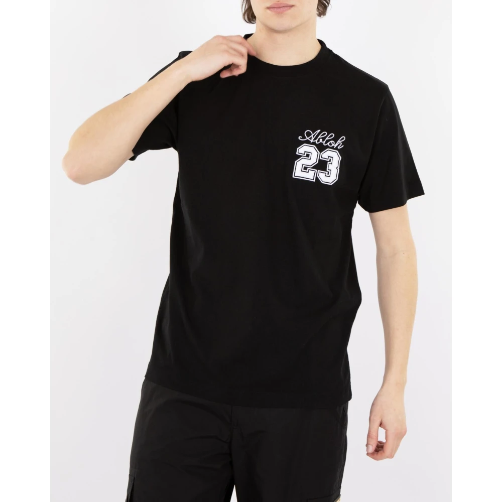 Off White Heren Abloh 23 Logo T-Shirt Zwart Black Heren