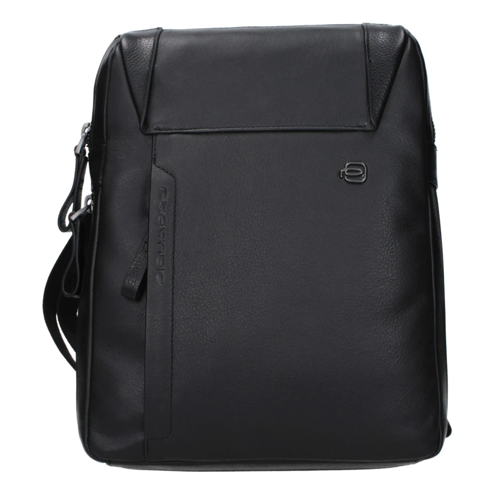 Piquadro Black Leather Crossbody Bag - Image 2