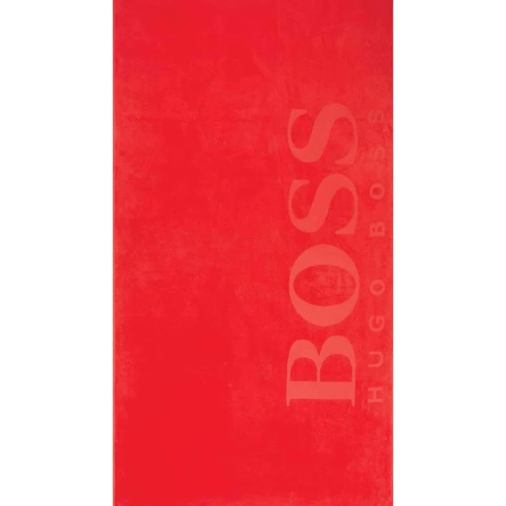 Hugo Boss Handdoek Red Unisex