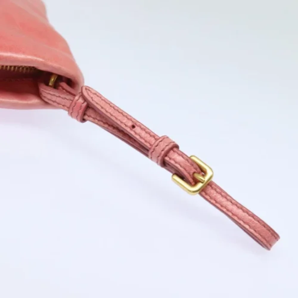 Prada Vintage Pre-owned Leather clutches Pink Dames