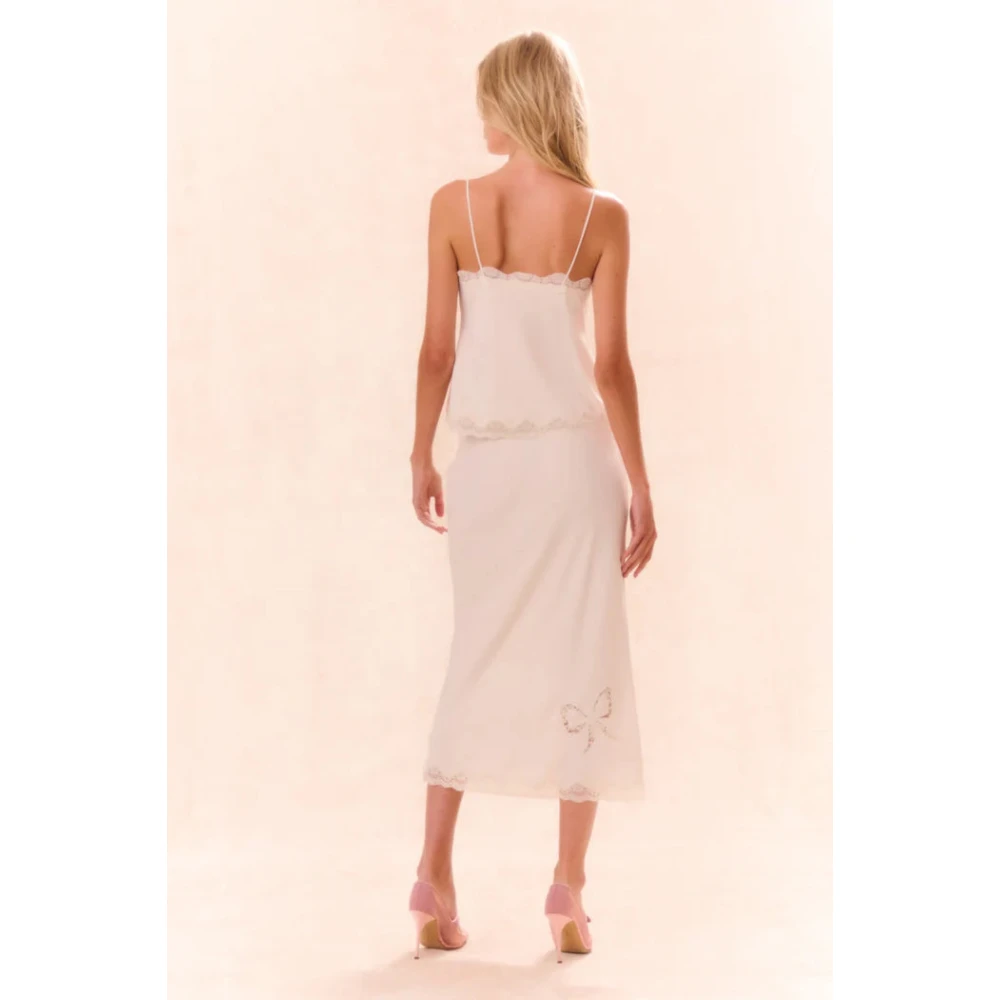 Loveshackfancy Fox Bow Cami Top Beige Dames