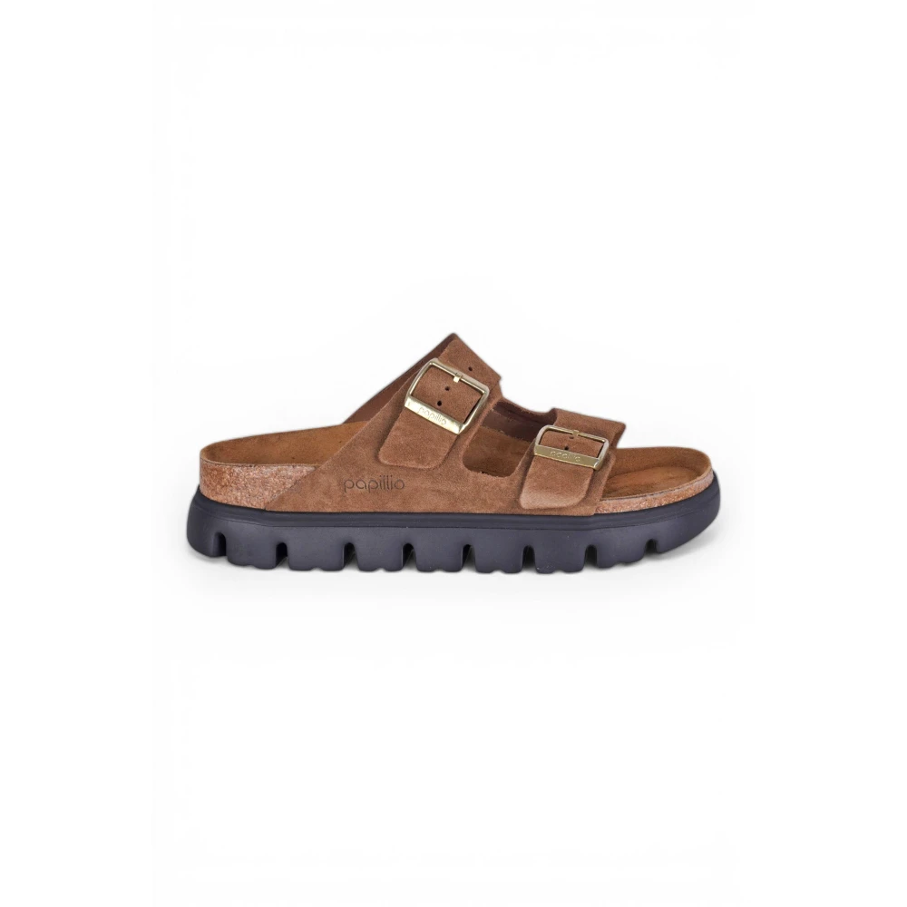 Birkenstock Women's Brown Sliders, 4 Uk, Arizona Chunky Narrow Fit